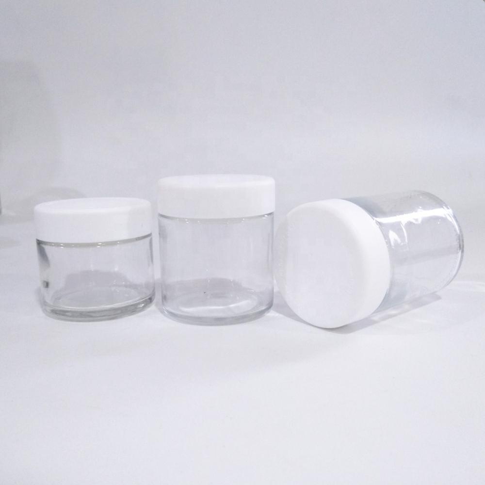 HOT SELLING high quality 3.5 gram glass jar with lid child proof glass packaging containers OEM jars glass child resistant