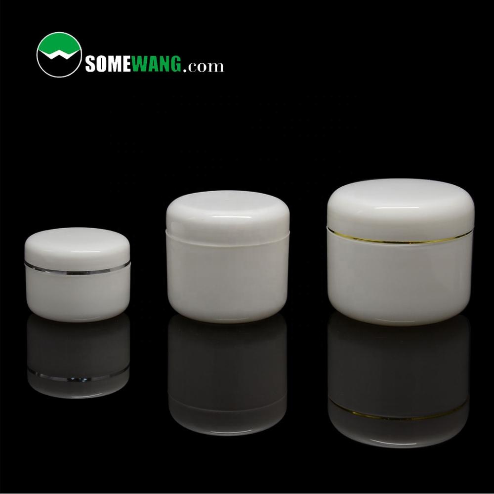 HOT Selling 30g 50g 150g custom double wall plastic pp jar white cosmetic cream jars