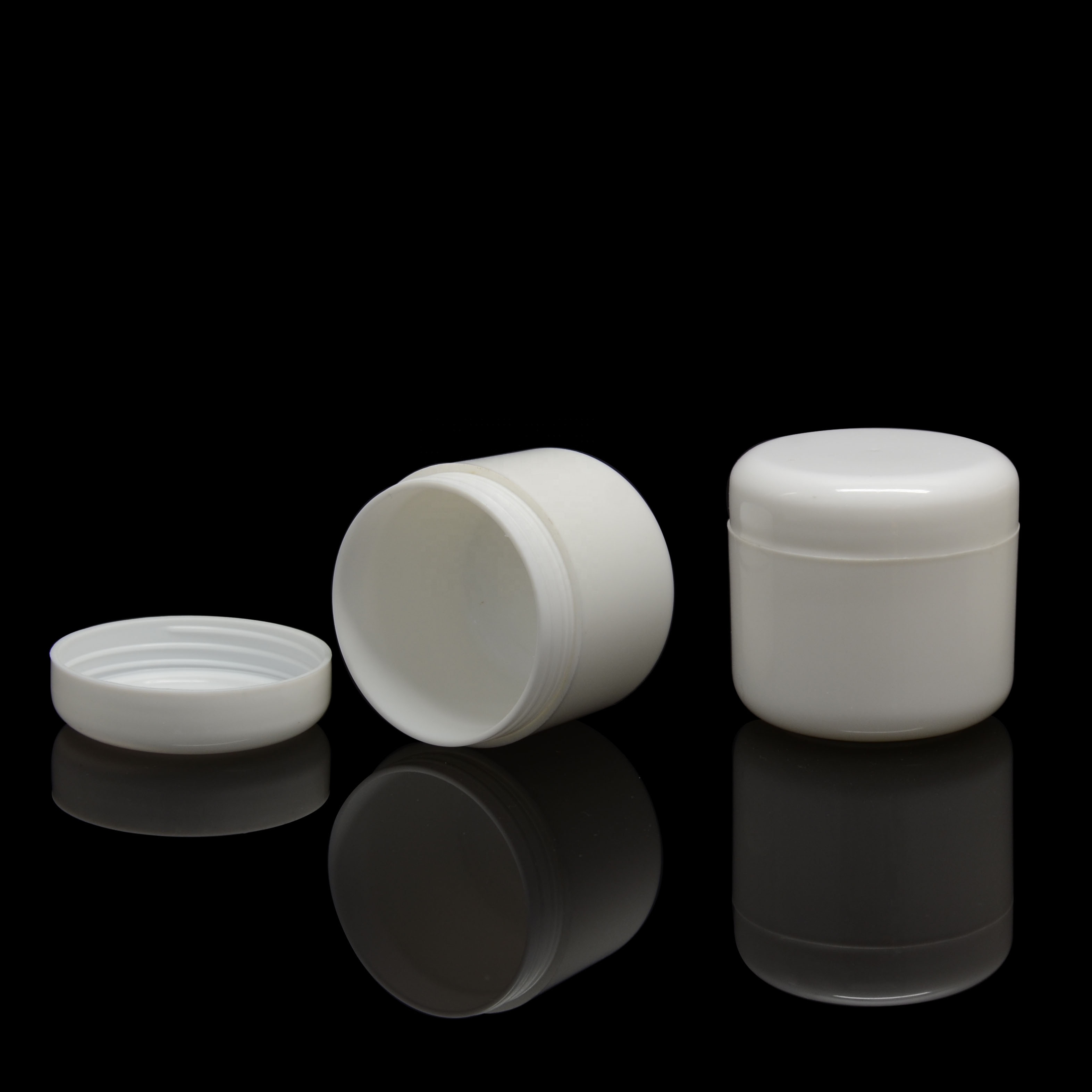 HOT Selling 30g 50g 150g custom double wall plastic pp jar white cosmetic cream jars