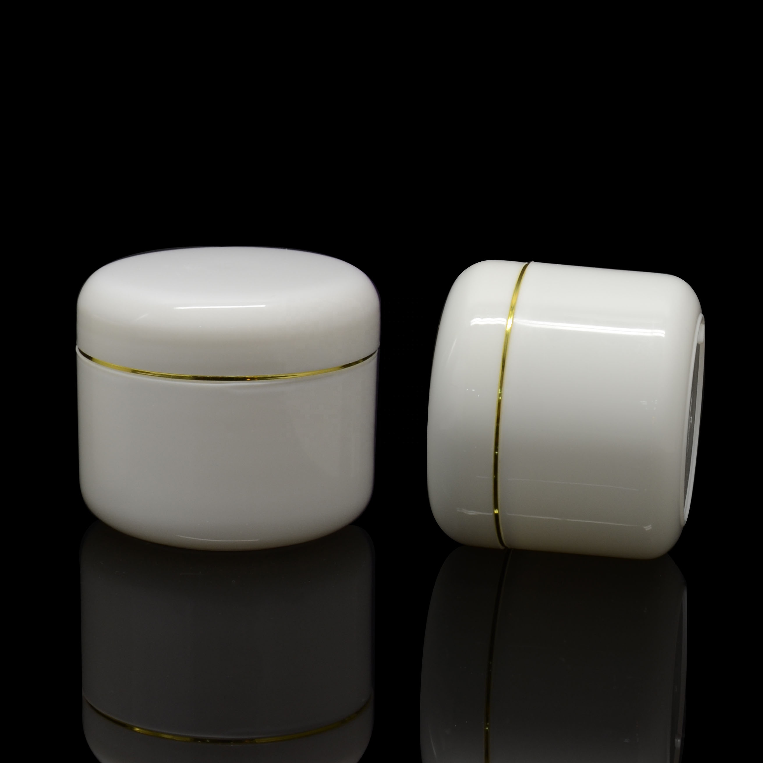 HOT Selling 30g 50g 150g custom double wall plastic pp jar white cosmetic cream jars