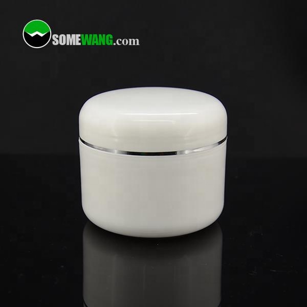 HOT Selling 30g 50g 150g custom double wall plastic pp jar white cosmetic cream jars