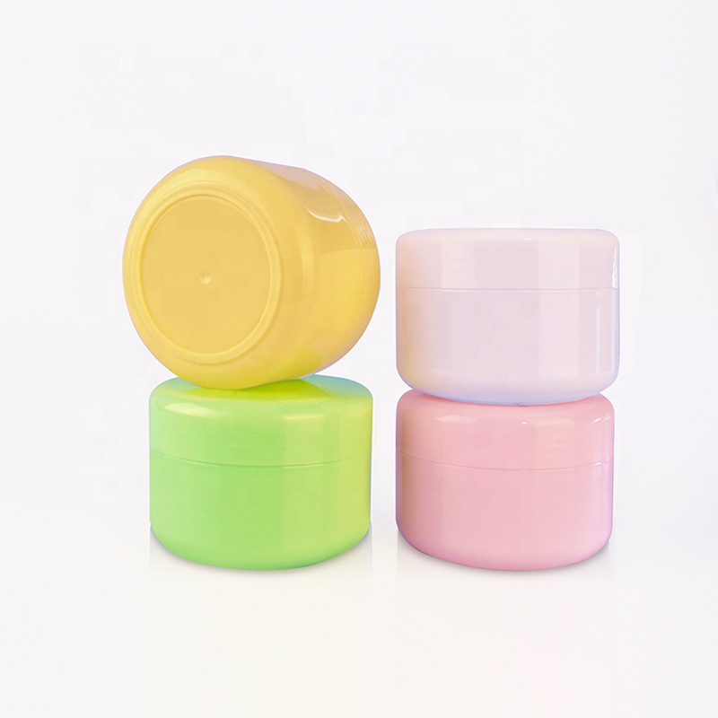 HOT cosmetic container 10ml 20ml 30ml 50ml 100ml 200ml 250ml white pp plastic cream jar with silver edge
