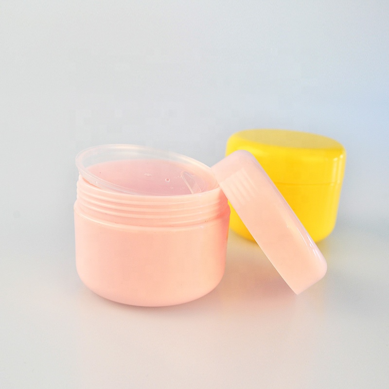 HOT cosmetic container 10ml 20ml 30ml 50ml 100ml 200ml 250ml white pp plastic cream jar with silver edge