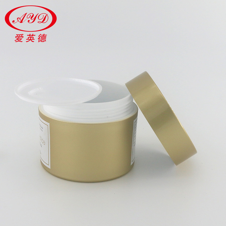HOT cosmetic container pp bottle 150ml gold pp plastic cream jar