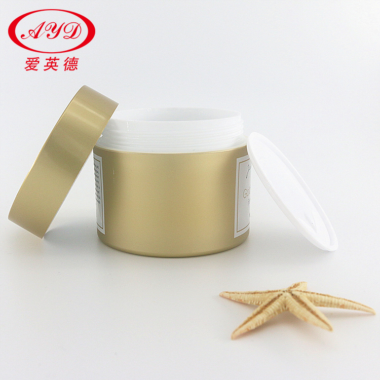 HOT cosmetic container pp bottle 150ml gold pp plastic cream jar