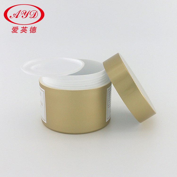 HOT cosmetic container pp bottle 150ml gold pp plastic cream jar