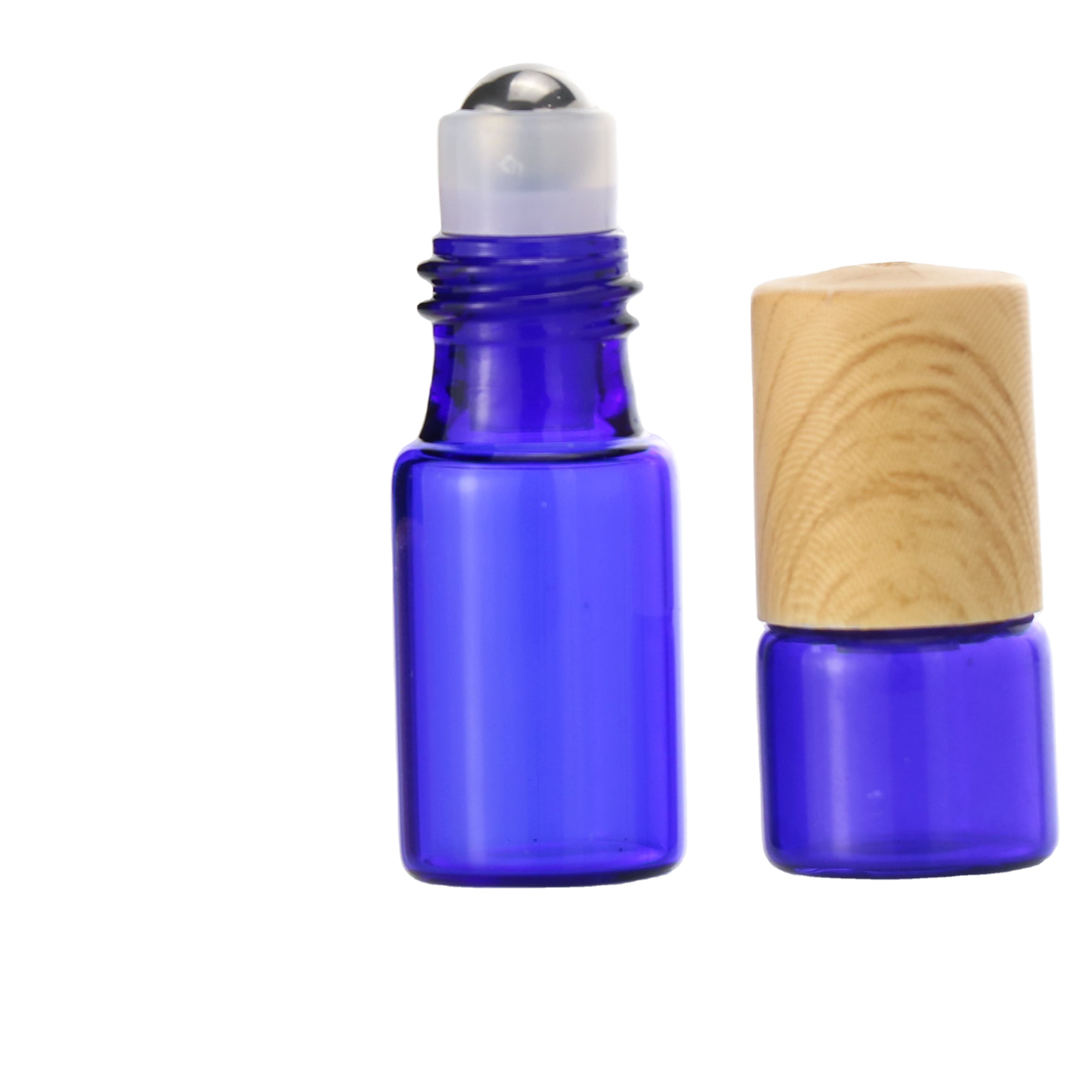 HOT selling 10ml round thick base perfume glass bottles roll on essential oil bottle with Silver roll on cap