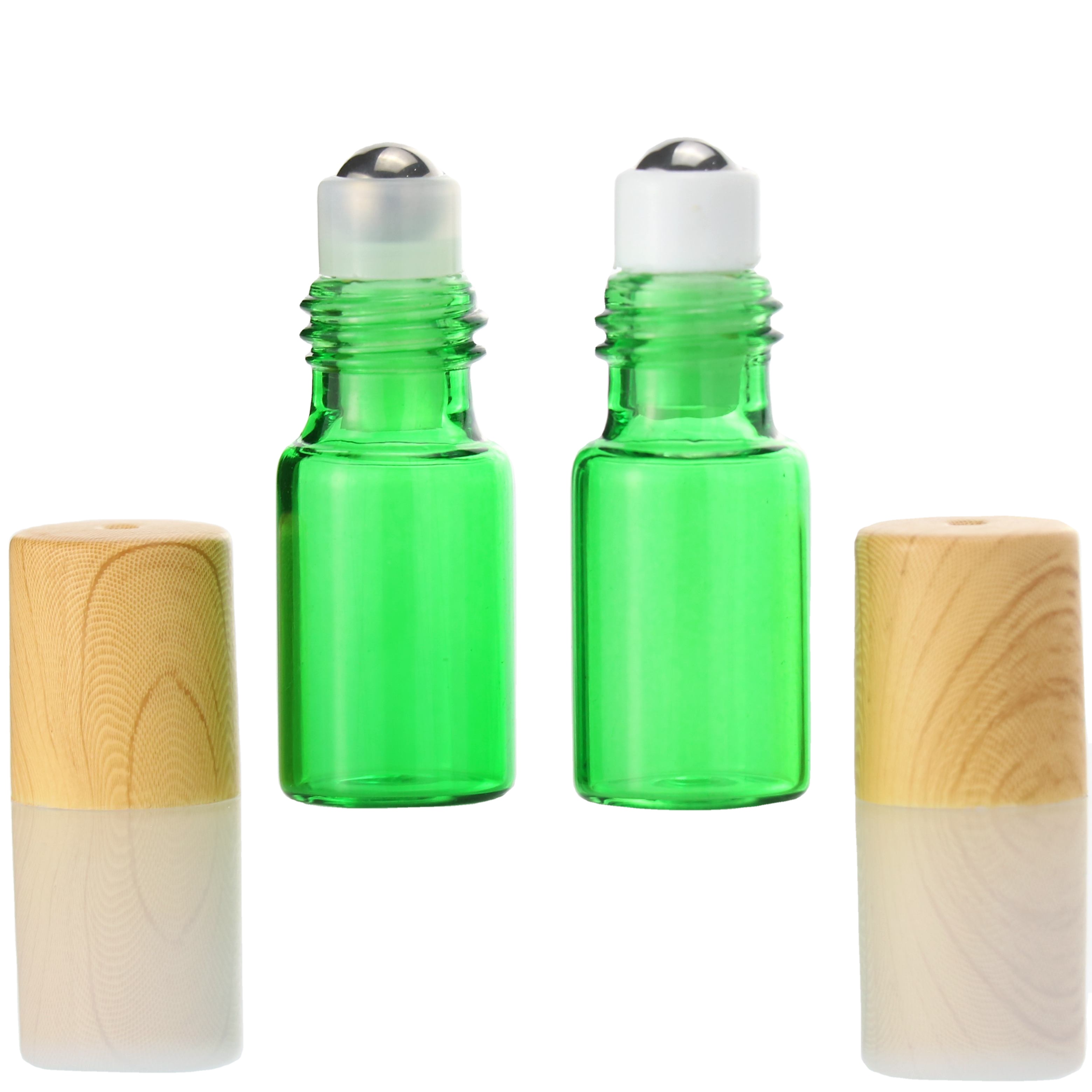 HOT selling 10ml round thick base perfume glass bottles roll on essential oil bottle with Silver roll on cap