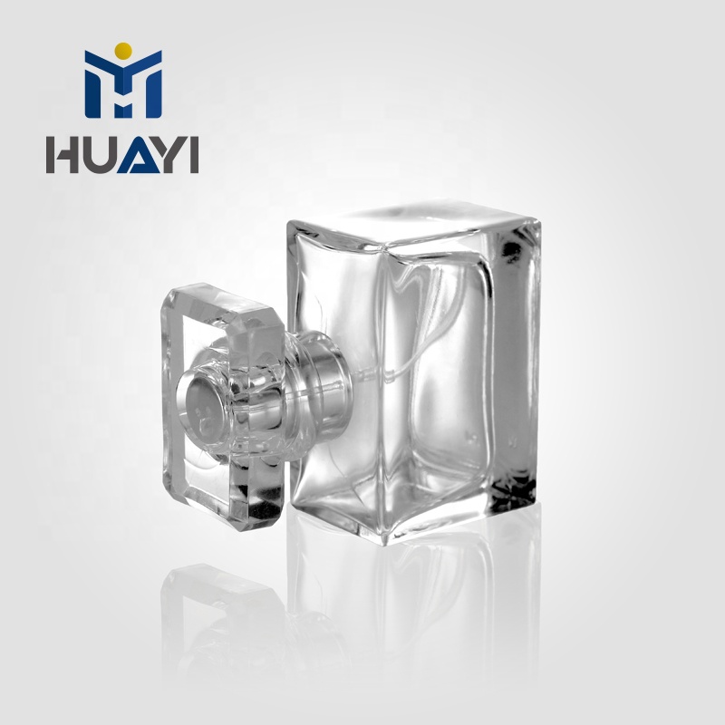 HUAYI Hot sale 15/410 screw bottle neck 20 ml 30 m 50 ml clear empty perfume glass bottle