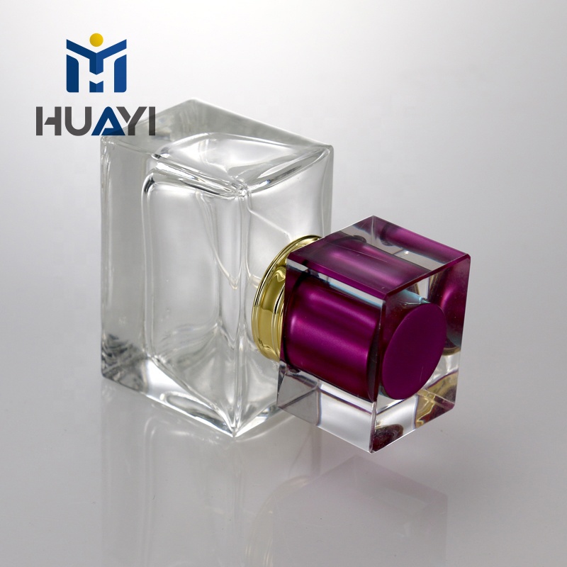 HUAYI Hot sale 15/410 screw bottle neck 20 ml 30 m 50 ml clear empty perfume glass bottle