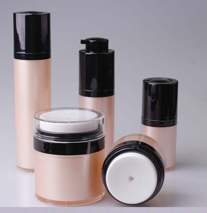 Haijing manufacturer 15ml 30ml 50ml round empty cosmetic plastic airless jar