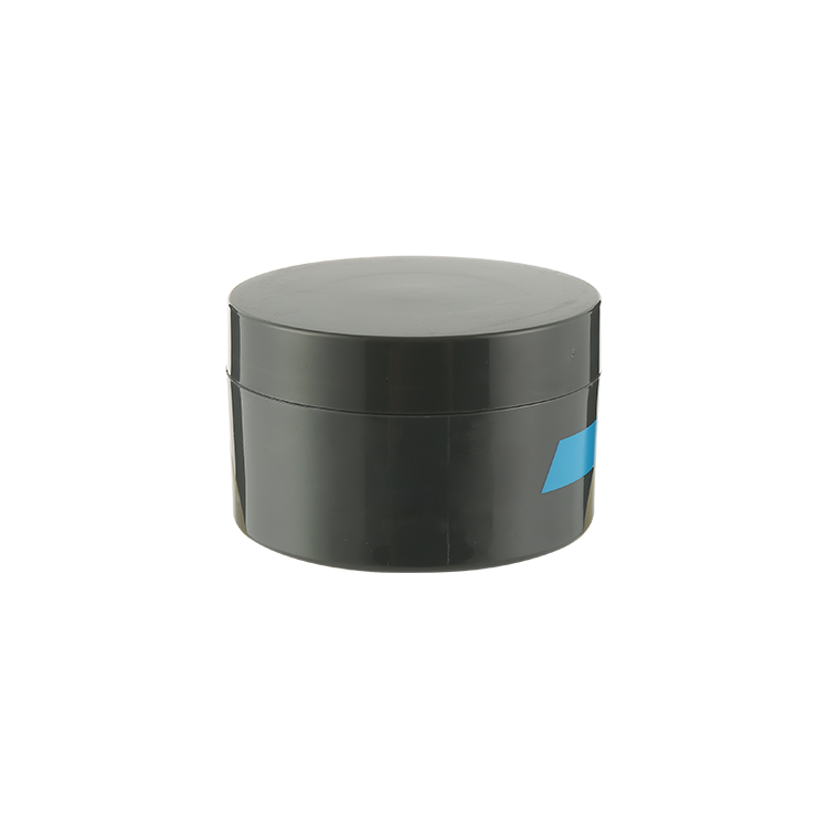 Hair Care Black Round Cosmetic Container 30g 50g 100g Pet Plastic Jar