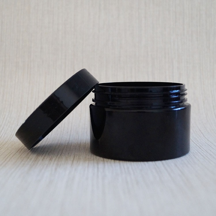 Hair care gel beeswax pomade container 150ml black plastic hair grease jars