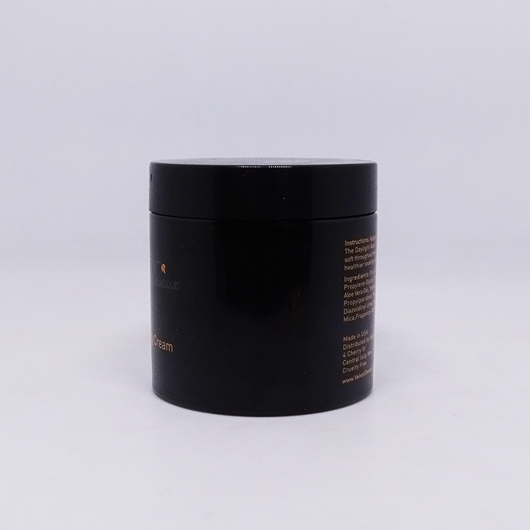Hair care gel beeswax pomade container 150ml black plastic hair grease jars