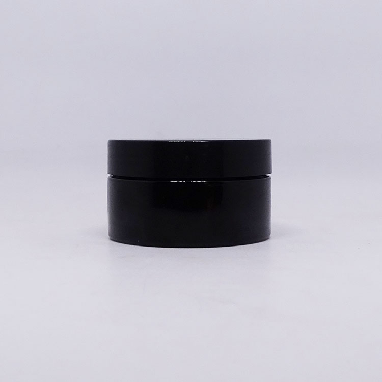 Hair care gel beeswax pomade container 150ml black plastic hair grease jars