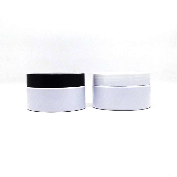Hair product container body cream packaging wide mouth white plastic cosmetic jar 200 ml
