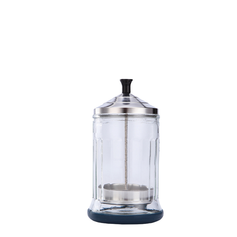 Hair salon hairdressing tool disinfection small stainless steel cover glass bottle
