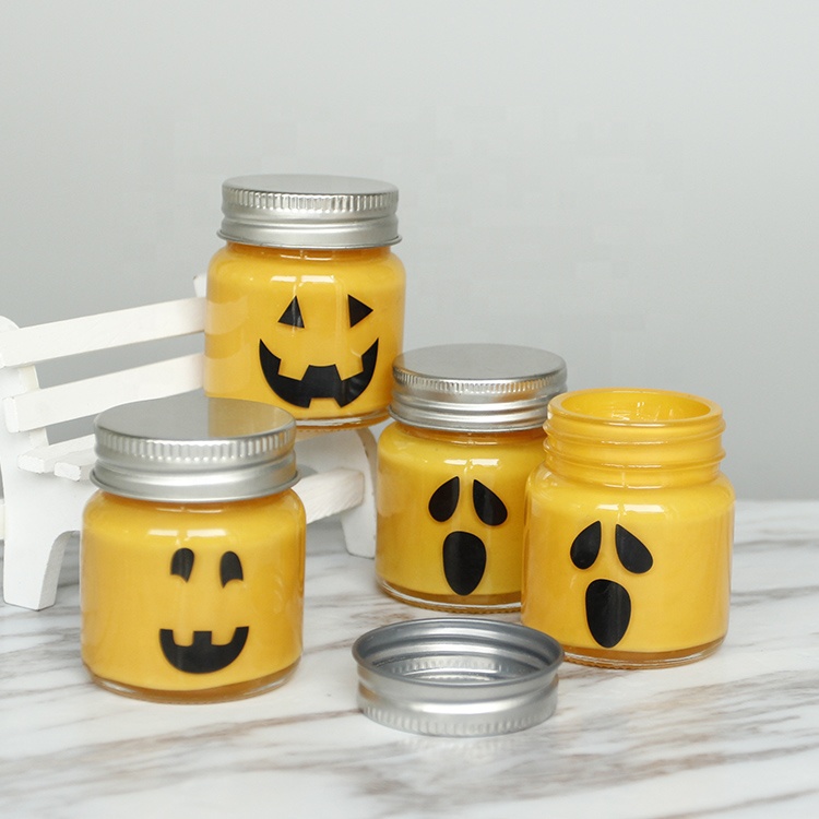 Halloween Decorative 2oz Glass Mason jellybeans Jar With Customized Printing
