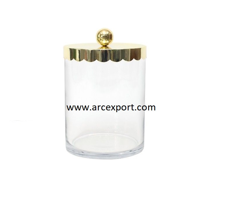 Hammered Glass Antique Canister