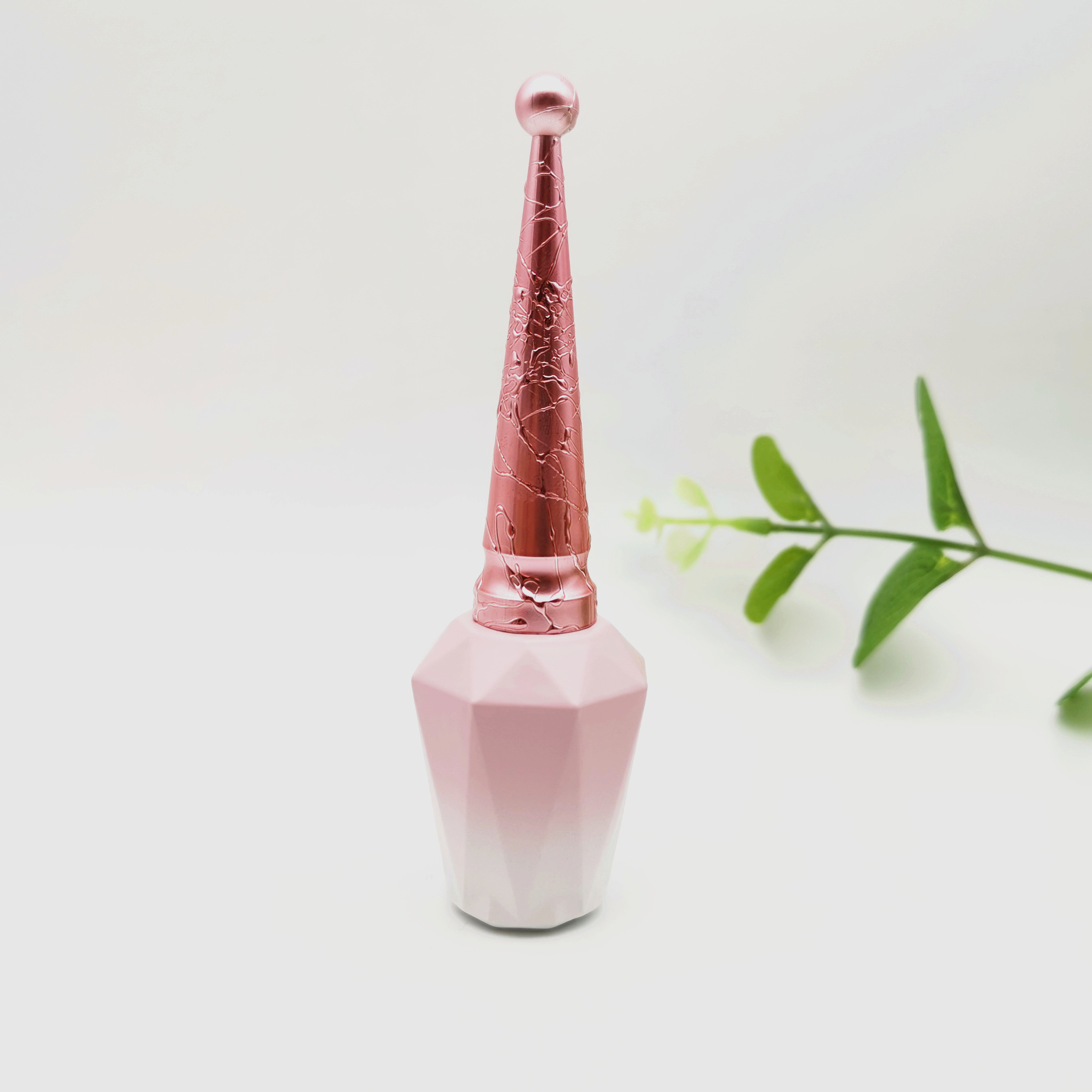 HanYa 2021 OEM pink nail polish bottle with brush