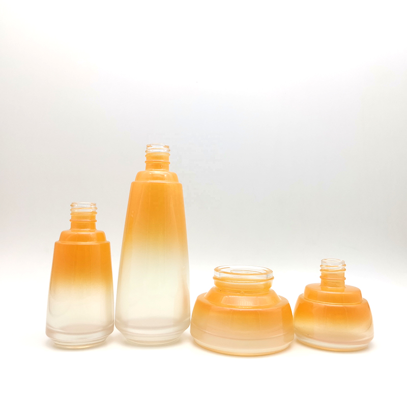 HanYa cosmetic 200ml glass jars bottles Multi-capacity Multi-Color Cosmetic Glass Jars And Bottles Se