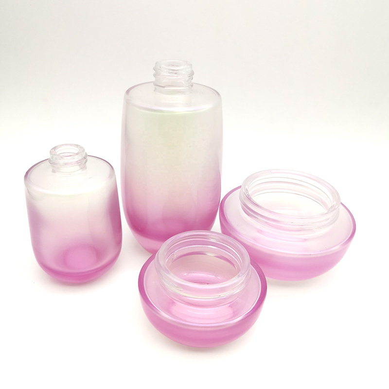 HanYa cosmetic 200ml glass jars bottles Multi-capacity Multi-Color Cosmetic Glass Jars And Bottles Se