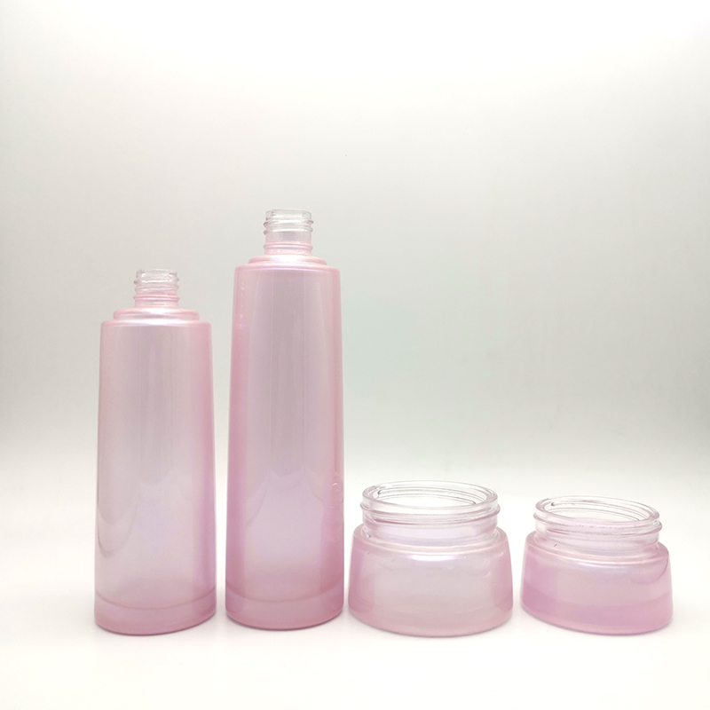 HanYa cosmetic 200ml glass jars bottles Multi-capacity Multi-Color Cosmetic Glass Jars And Bottles Se