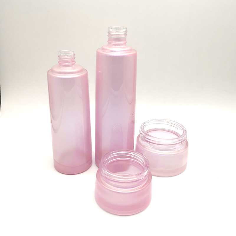 HanYa cosmetic 200ml glass jars bottles Multi-capacity Multi-Color Cosmetic Glass Jars And Bottles Se