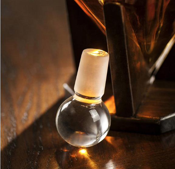 Hand Blown Diamond Custom Shaped Glass Bottle Custom Wood Stand Airtight Stopper Decorative Perfume
