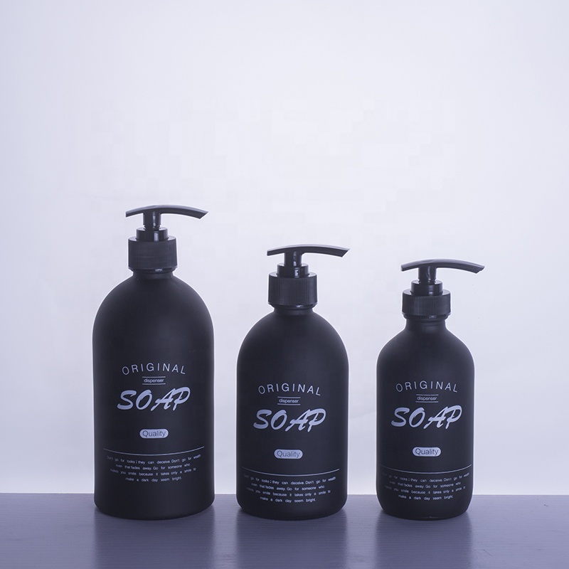 Hand Glass Foam Soap Bottle With Pump Dispenser