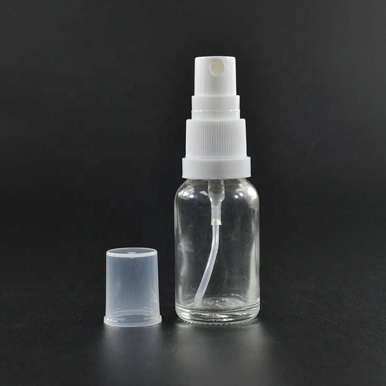 Hand Sanitizer 10ml 15ml 20ml 30ml 50ml Clear frosted amber blue green glass spray pump atomizer bottle for Car Air Freshener