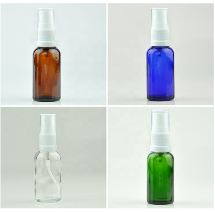 Hand Sanitizer 10ml 15ml 20ml 30ml 50ml Clear frosted amber blue green glass spray pump atomizer bottle for Car Air Freshener