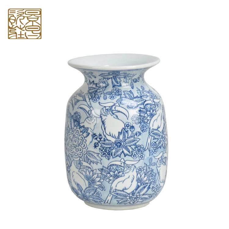 Hand painted ceramic retort artware painting porcelain ceramic jar for home decor