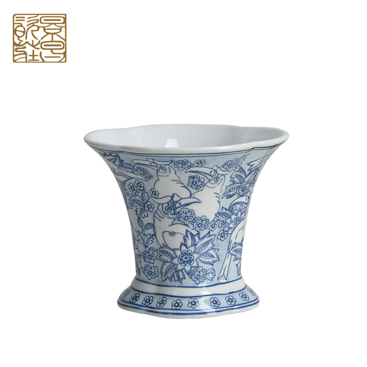 Hand painted ceramic retort artware painting porcelain ceramic jar for home decor