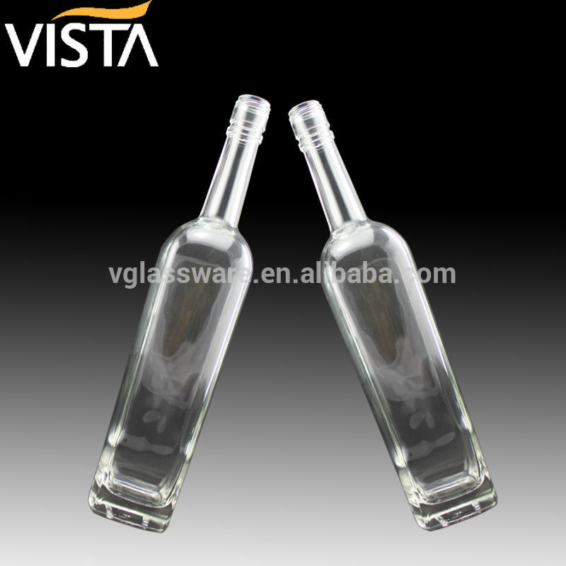 Handmade 70cl square tequila glass bottle