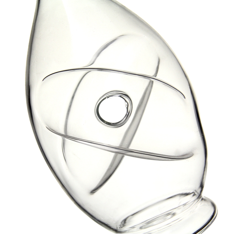 Handmade Glass Wine Vodka Wshikey Bottle With Glass Lid