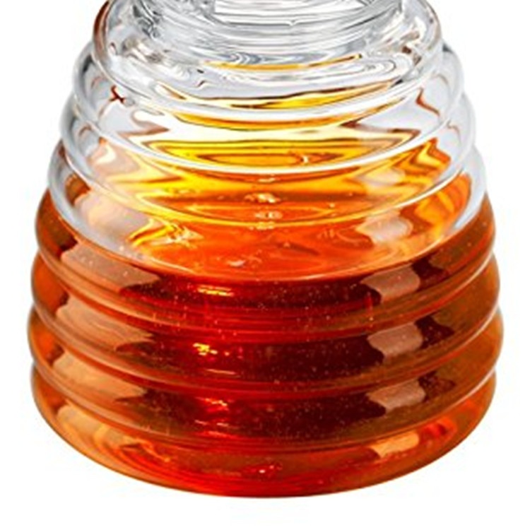 Handmade Hive Hermetic Honey Bee Pots With Glass Lid and Dipper