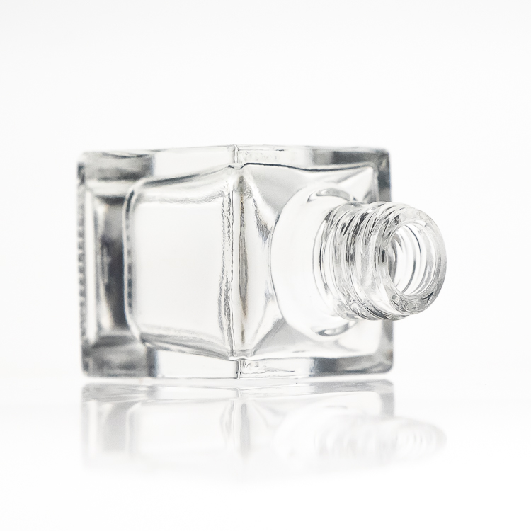 Hanging 10ml best seller square car perfume glass bottle with wooden metal lids rope