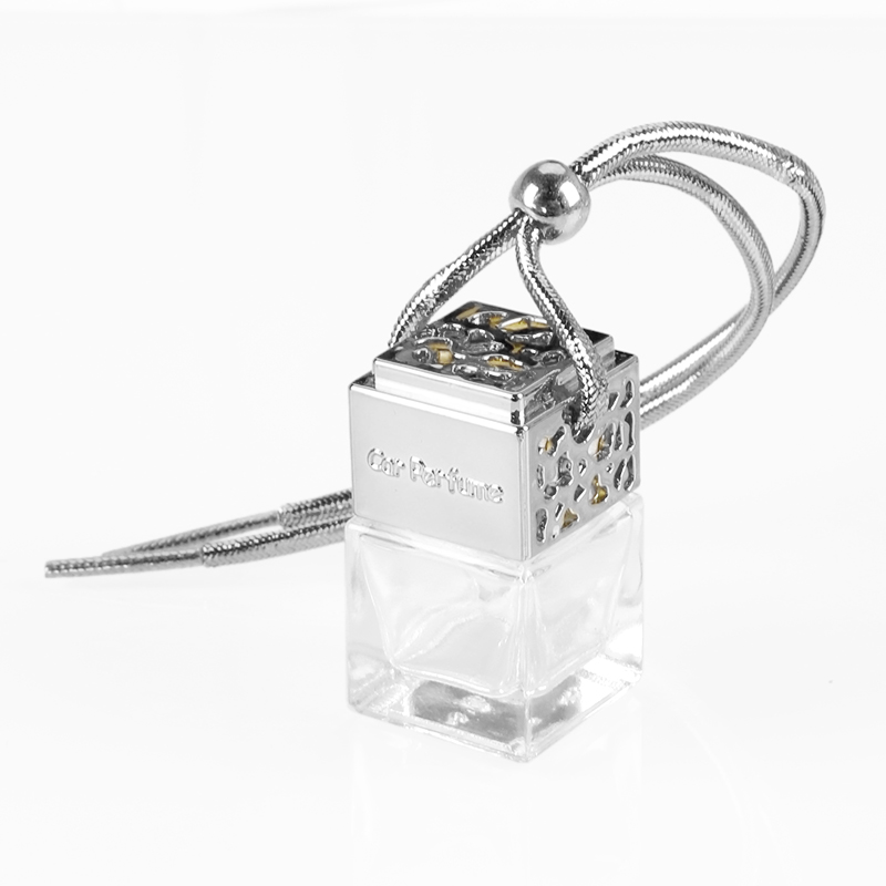 Hanging Car Perfume Glass Empty Bottle Essential Oil Diffuser, Aromatherapy Car Air Freshener