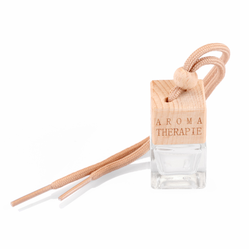 Hanging Car Perfume Glass Empty Bottle Essential Oil Diffuser, Aromatherapy Car Air Freshener