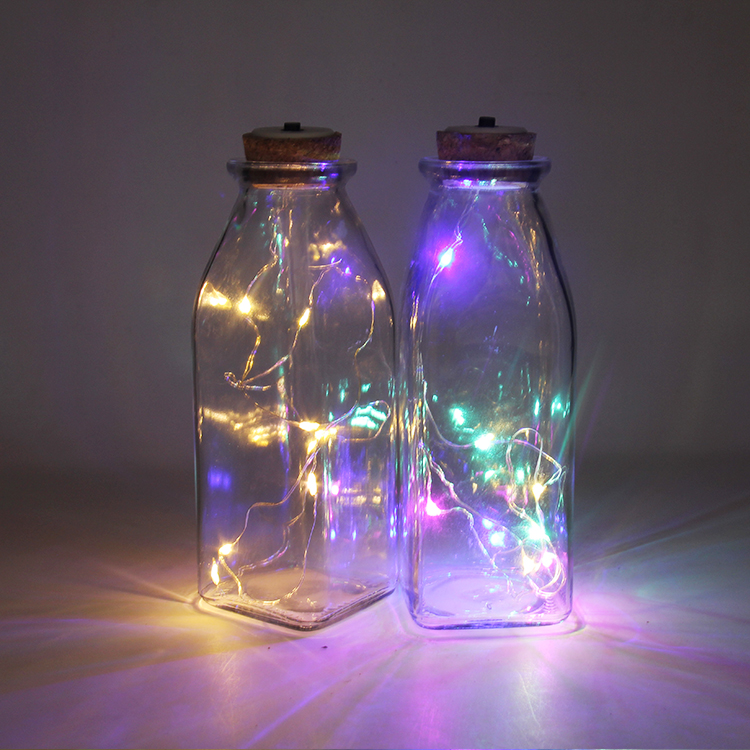 Hanging Storage Decoration Glass Mason Jar With Led Solar Light Metal Cover