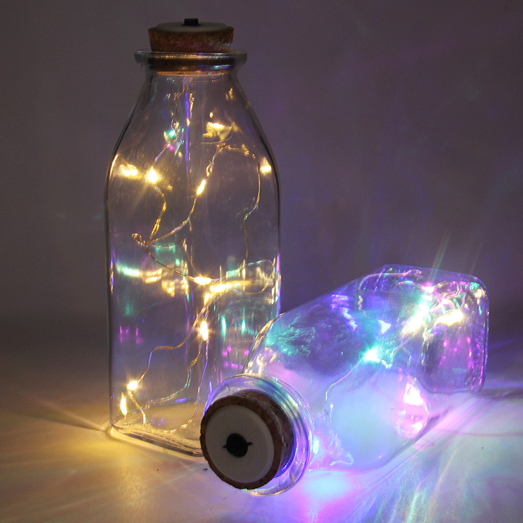 Hanging Storage Decoration Glass Mason Jar With Led Solar Light Metal Cover
