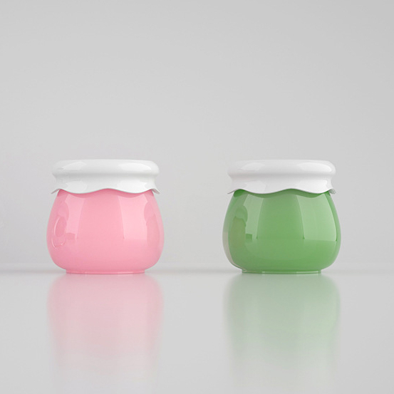 Hangzhou Beauty body lotion cream lipscrub container10g Clear pink green Plastic Cream Jar with plastic white cap
