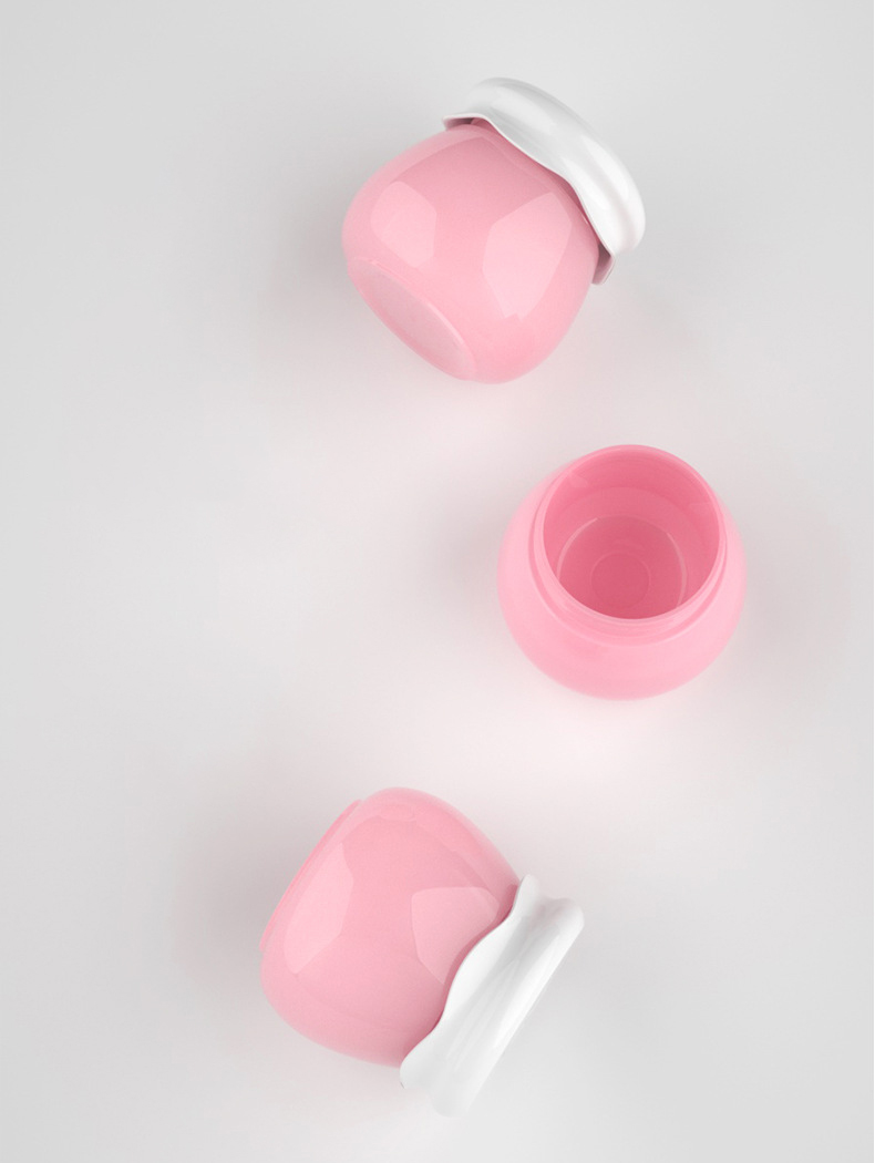 Hangzhou Beauty body lotion cream lipscrub container10g Clear pink green Plastic Cream Jar with plastic white cap
