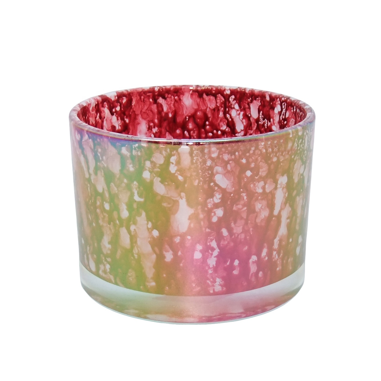 Haodexin 12 oz wholesale jar for candle empty iridescence candle jars wholesale glass