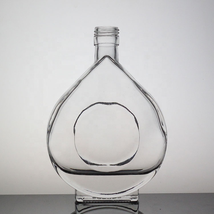 Heart Shaped Glass Bottle Wine 500ml Liquor Bottle With Cork wholesale