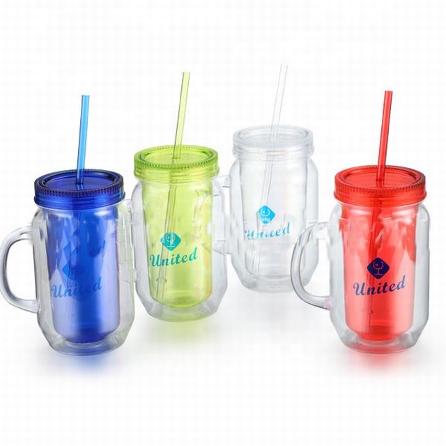 Heat Resistant Borosilicate Glass Mason Jar Mugs With Lid Stainless Steel straw Drinking Tea Coffee Beverage Beer Mugs Set