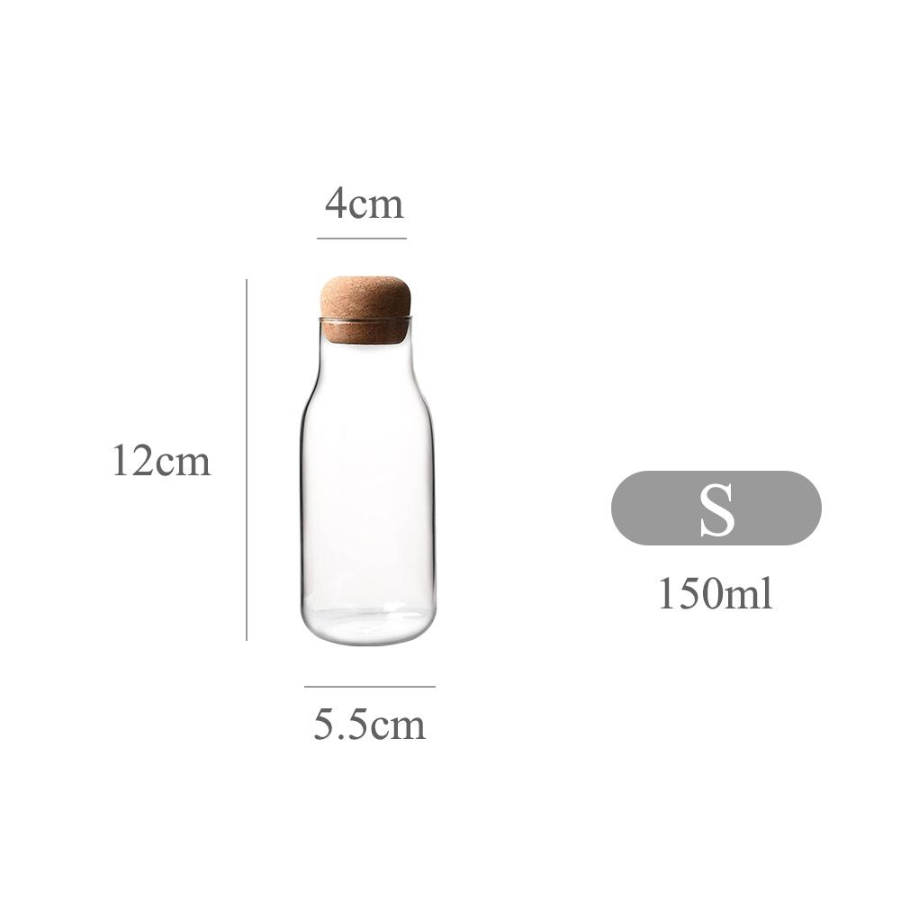 Heat Resistant Milk Juice Bottle Transparent Can Sealed Mason Jar Tea Coffee Storage Tank Glass Jar