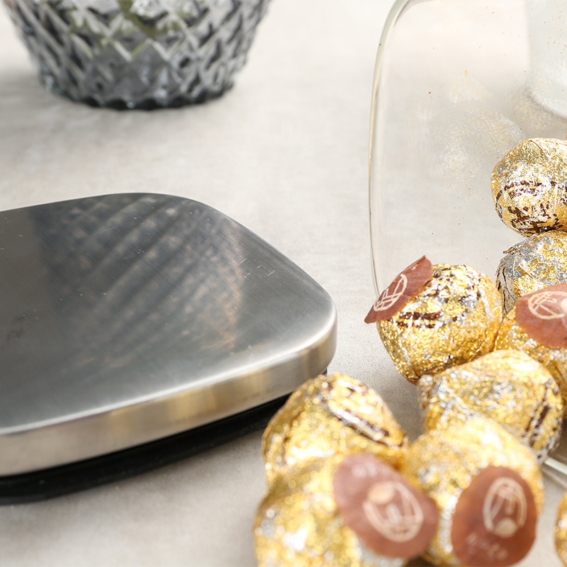 Heat-Resisted High Borosilicate Glass Dust-Proof Moistureproof Canister with Stainless Steel Lid for Storage