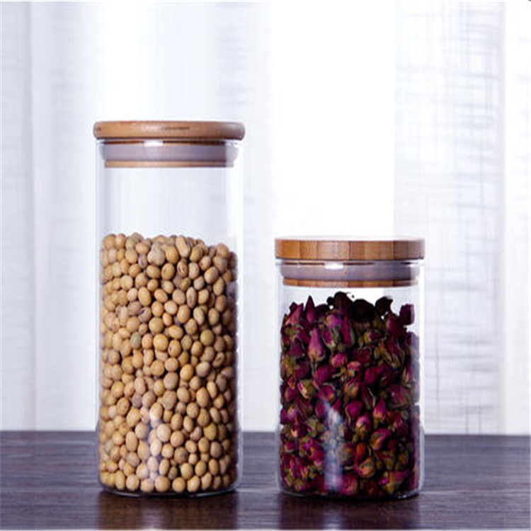 Heat resistant China supplier custom logo clear glass jars container